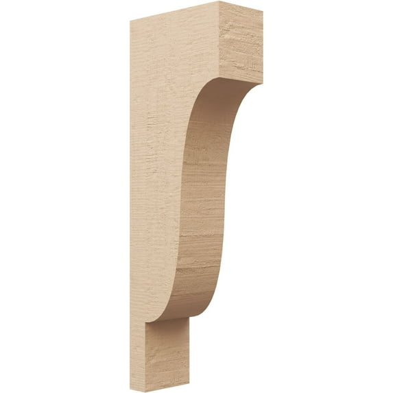 5"W x 10"D x 30"H Thin Newport Rough Cedar Woodgrain TimberThane Corbel, Primed Tan