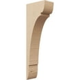 thumbnail image 1 of 5"W x 10"D x 30"H Thin Olympic Rough Cedar Woodgrain TimberThane Corbel, Primed Tan, 1 of 6