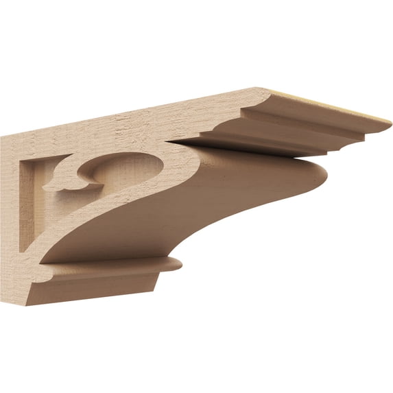 5"W x 10"D x 5"H Wide Mayflower Rough Cedar Woodgrain TimberThane Corbel, Primed Tan