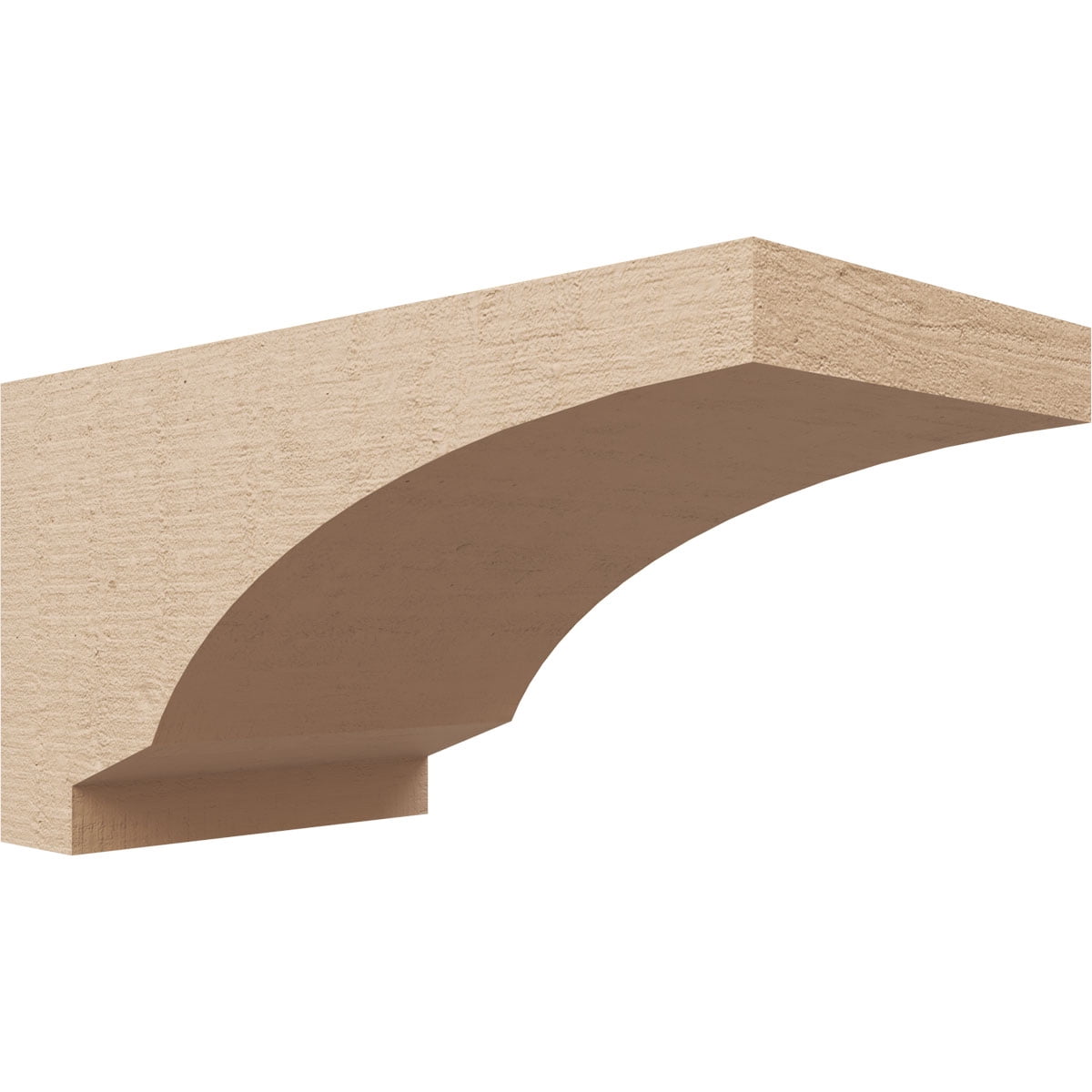 5"W x 10"D x 5"H Wide Moab Rough Cedar Woodgrain TimberThane Corbel, Primed Tan