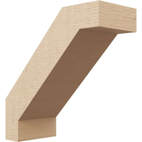 Ekena Millwork 5"W x 12"D x 12"H Burlington Rough Cedar Woodgrain TimberThane Knee Brace, Primed