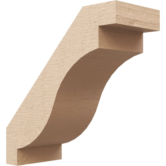 Ekena Millwork 5"W x 12"D x 12"H Copenhagen Rough Cedar Woodgrain TimberThane Knee Brace, Primed