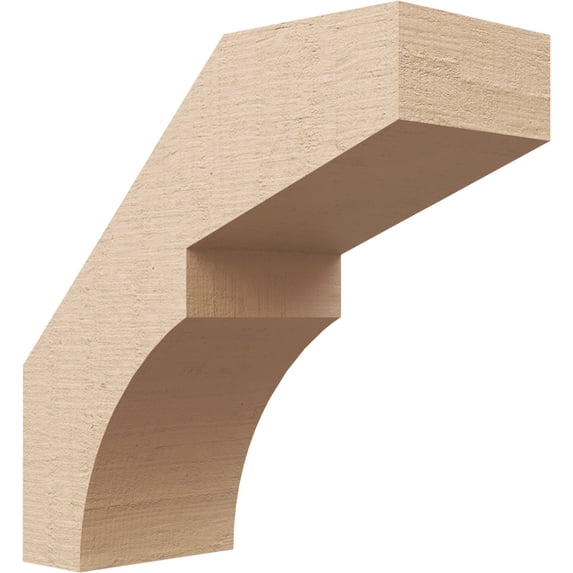 Ekena Millwork 5"W x 12"D x 12"H Monterey Rough Cedar Woodgrain TimberThane Knee Brace, Primed