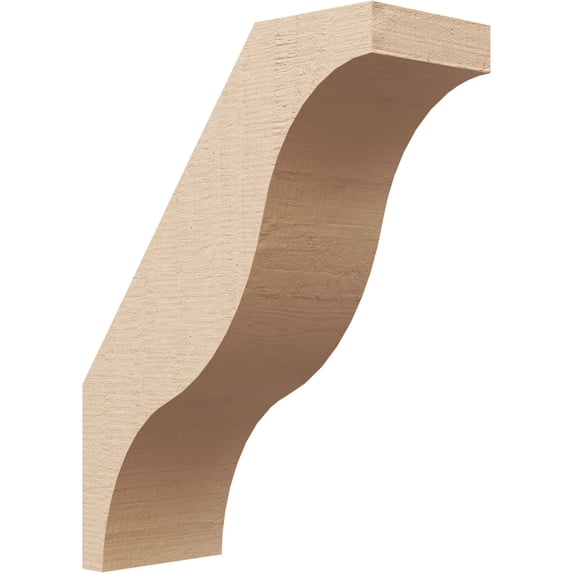 Ekena Millwork 5"W x 12"D x 16"H Funston Rough Cedar Woodgrain TimberThane Knee Brace, Primed