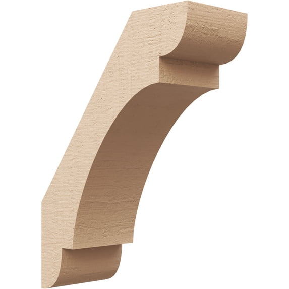 Ekena Millwork 5"W x 12"D x 16"H Olympic Rough Cedar Woodgrain TimberThane Knee Brace, Primed