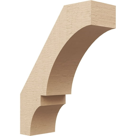 Ekena Millwork 5"W x 14"D x 18"H Balboa Rough Cedar Woodgrain TimberThane Knee Brace, Primed