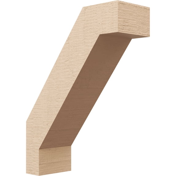 Ekena Millwork 5"W x 14"D x 18"H Burlington Rough Cedar Woodgrain TimberThane Knee Brace, Primed
