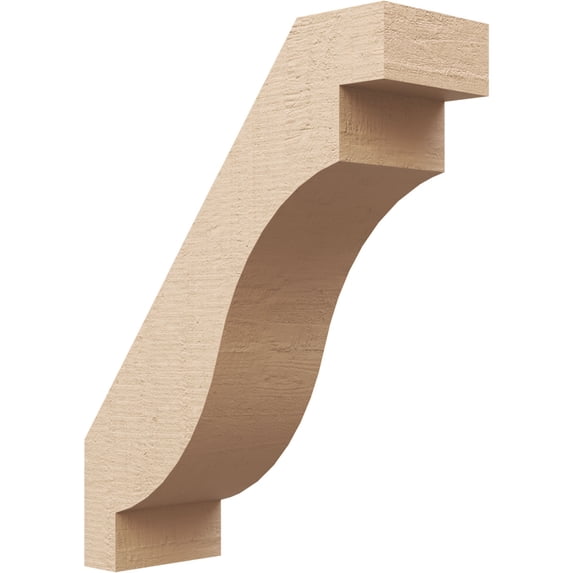 Ekena Millwork 5"W x 14"D x 18"H Copenhagen Rough Cedar Woodgrain TimberThane Knee Brace, Primed