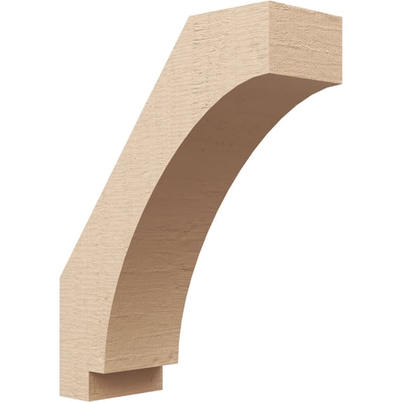 Ekena Millwork 5"W x 14"D x 18"H Imperial Rough Cedar Woodgrain TimberThane Knee Brace, Primed