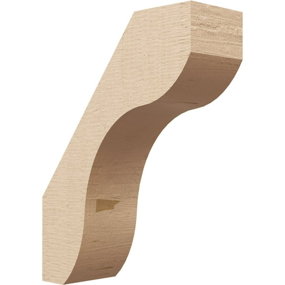 Ekena Millwork 5"W x 14"D x 18"H Stanfield Rough Cedar Woodgrain TimberThane Knee Brace, Primed