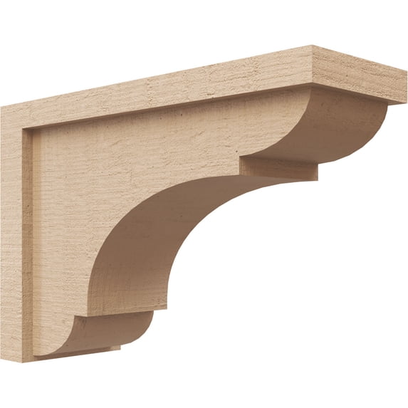 5"W x 15"D x 10"H Classic Bryant Rough Cedar Woodgrain TimberThane Corbel, Primed Tan