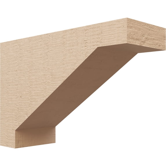 5"W x 15"D x 10"H Classic Burlington Rough Cedar Woodgrain TimberThane Corbel, Primed Tan