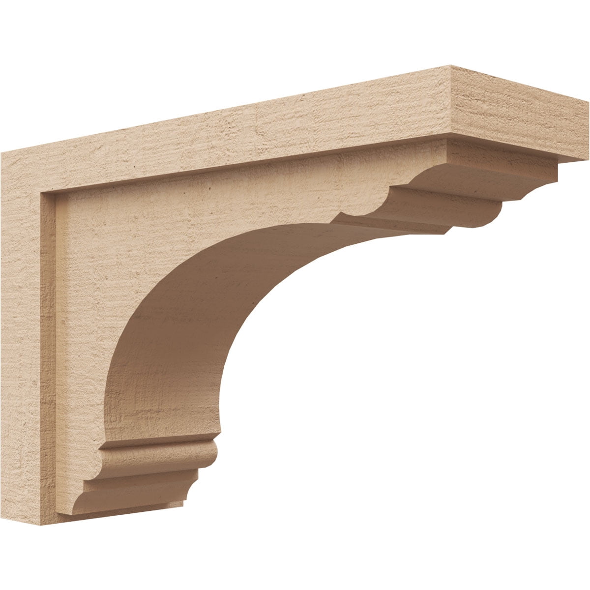 5"W x 15"D x 10"H Classic Warren Rough Cedar Woodgrain TimberThane Corbel, Primed Tan