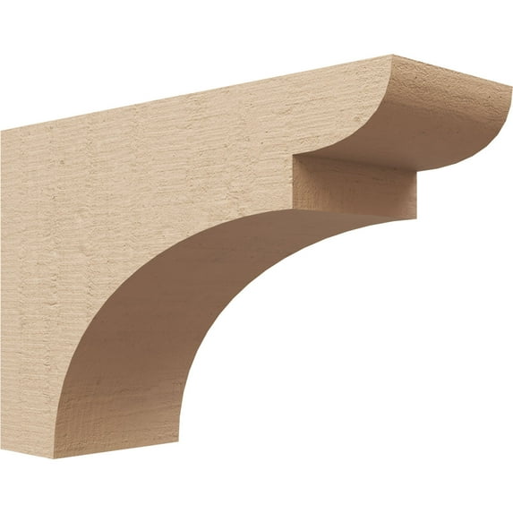 5"W x 15"D x 10"H Classic Yorktown Rough Cedar Woodgrain TimberThane Corbel, Primed Tan