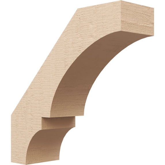 Ekena Millwork 5"W x 16"D x 16"H Balboa Rough Cedar Woodgrain TimberThane Knee Brace, Primed