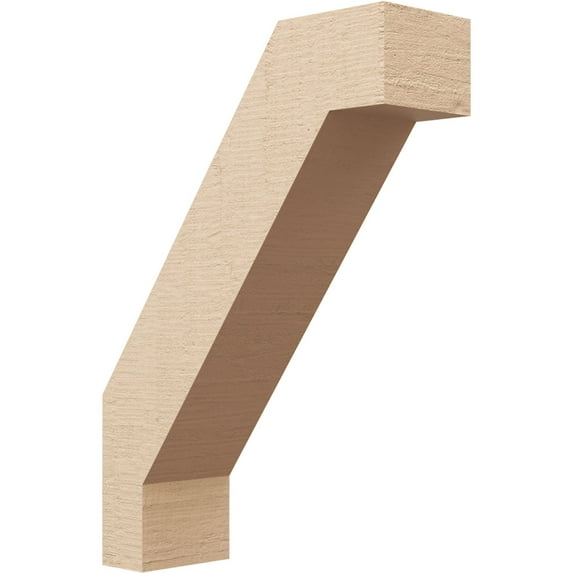 Ekena Millwork 5"W x 16"D x 22"H Burlington Rough Cedar Woodgrain TimberThane Knee Brace, Primed