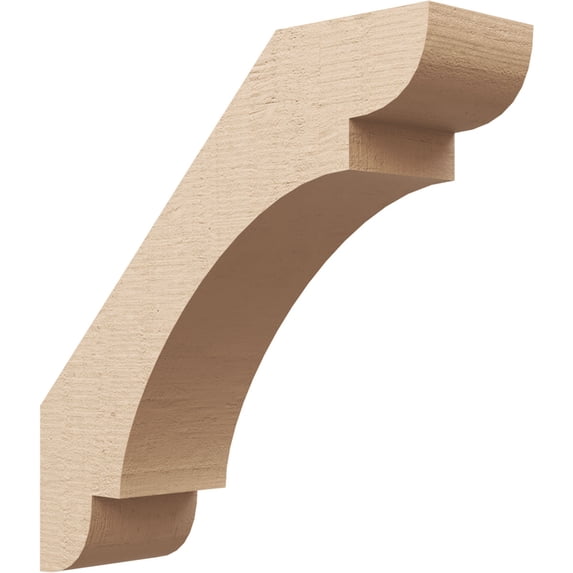 Ekena Millwork 5"W x 18"D x 18"H Olympic Rough Cedar Woodgrain TimberThane Knee Brace, Primed