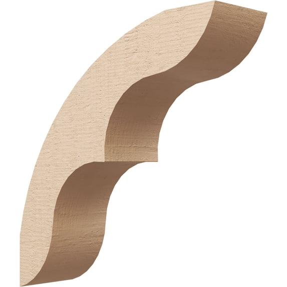 Ekena Millwork 5"W x 18"D x 18"H Ozark Rough Cedar Woodgrain TimberThane Knee Brace, Primed