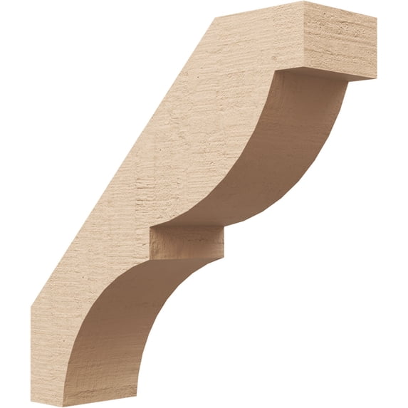 Ekena Millwork 5"W x 18"D x 18"H Valencia Rough Cedar Woodgrain TimberThane Knee Brace, Primed