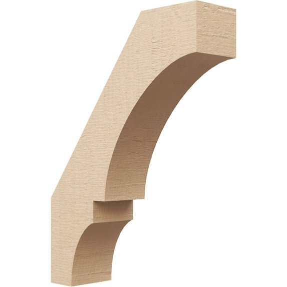 Ekena Millwork 5"W x 18"D x 24"H Balboa Rough Cedar Woodgrain TimberThane Knee Brace, Primed