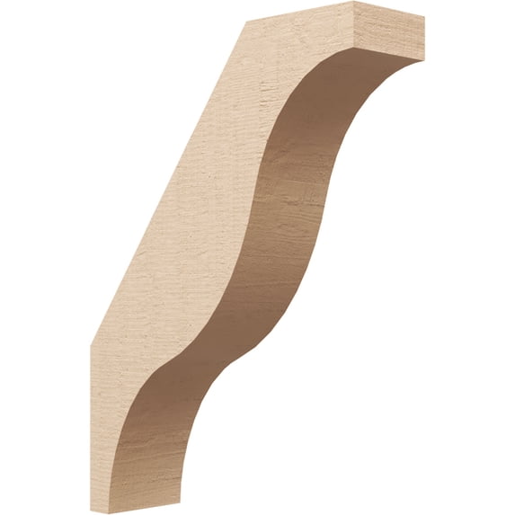 Ekena Millwork 5"W x 18"D x 24"H Funston Rough Cedar Woodgrain TimberThane Knee Brace, Primed