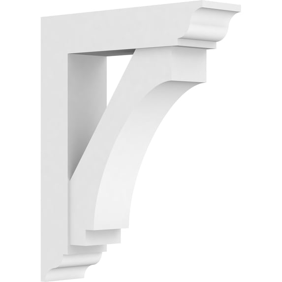 Ekena Millwork 5"W x 18"D x 24"H Standard Imperial Architectural Grade PVC Bracket With Traditional Ends