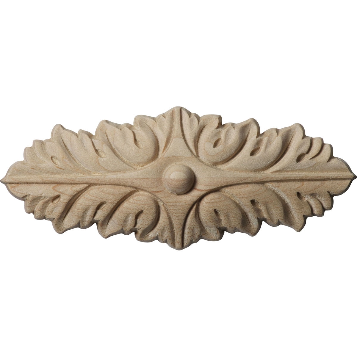 Small Alder Wood Oxford Center Applique 5" x 2"