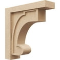 thumbnail image 1 of 5"W x 20"D x 20"H Thin Alma Rough Cedar Woodgrain TimberThane Corbel, Primed Tan, 1 of 6