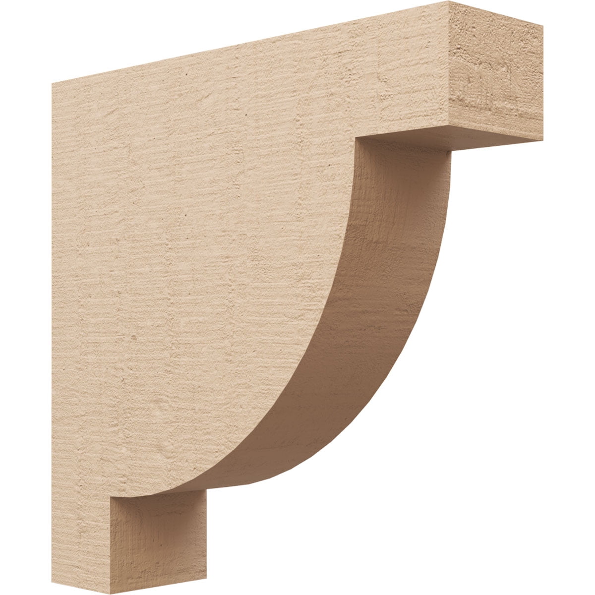 5"W x 20"D x 20"H Thin Alpine Rough Cedar Woodgrain TimberThane Corbel, Primed Tan