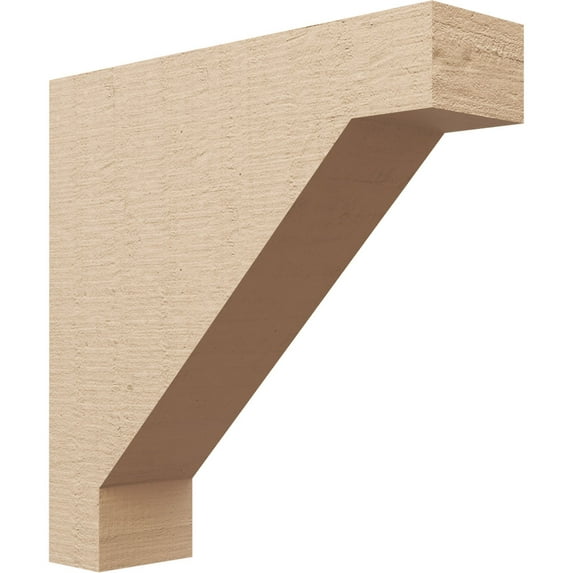5"W x 20"D x 20"H Thin Burlington Rough Cedar Woodgrain TimberThane Corbel, Primed Tan