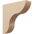 thumbnail image 1 of 5"W x 20"D x 20"H Thin Carmel Rough Cedar Woodgrain TimberThane Corbel, Primed Tan, 1 of 6