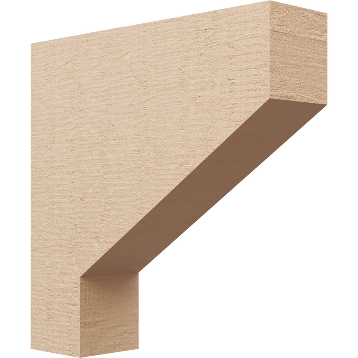 5"W x 20"D x 20"H Thin Clemmons Rough Cedar Woodgrain TimberThane Corbel, Primed Tan