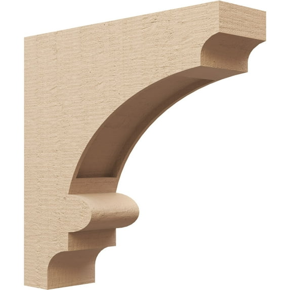 5"W x 20"D x 20"H Thin Diane Rough Cedar Woodgrain TimberThane Corbel, Primed Tan