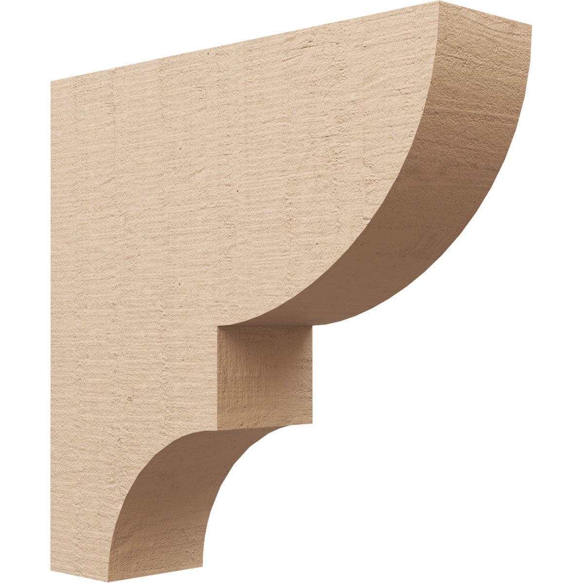 5"W x 20"D x 20"H Thin Ridgewood Rough Cedar Woodgrain TimberThane Corbel, Primed Tan