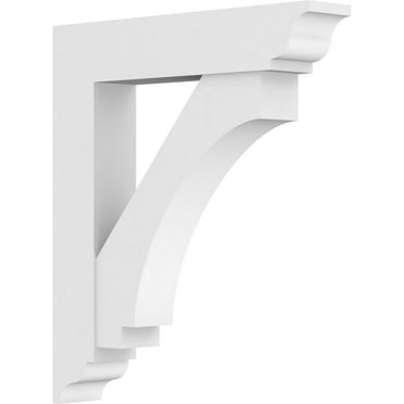 Ekena Millwork 5"W x 24"D x 32"H Standard Imperial Architectural Grade PVC Bracket With Traditional Ends