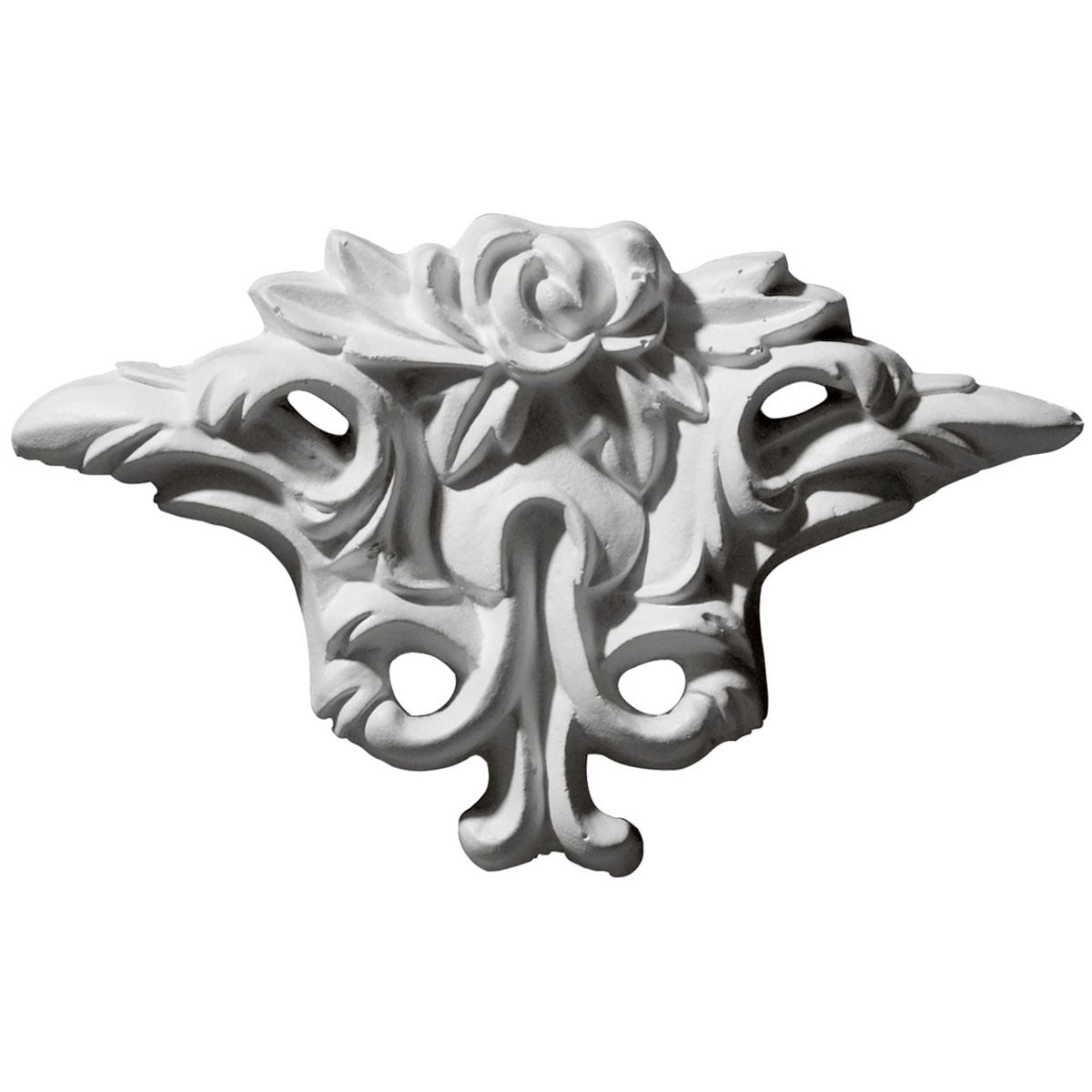 Gray Polyurethane Floral Center Onlay