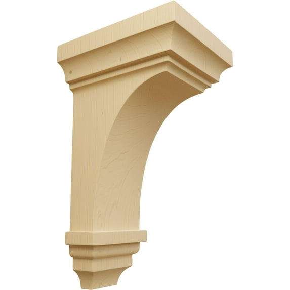Ekena Millwork 5"W x 5 3/4"D x 10"H Medium Jefferson Wood Corbel, Alder