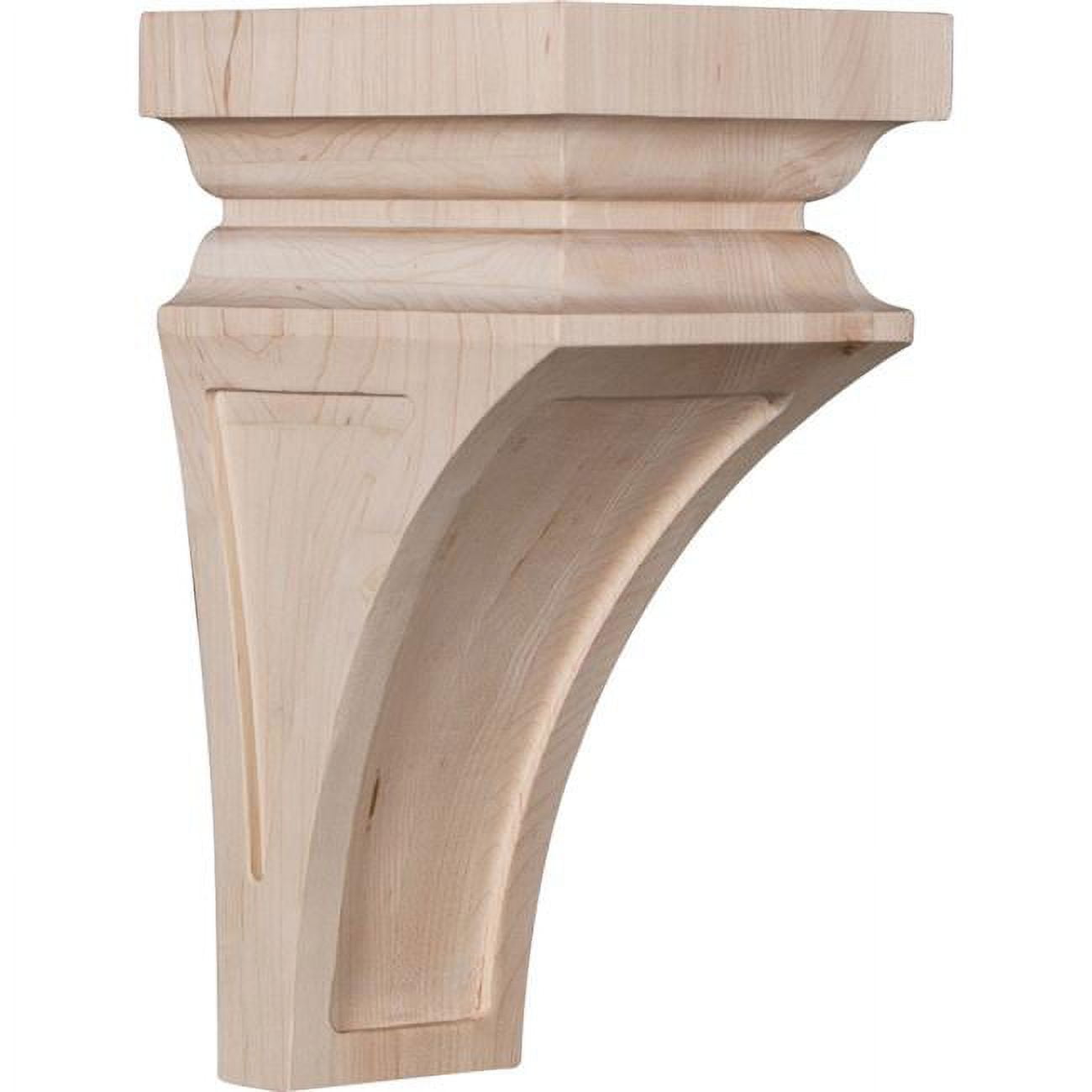 Medium Rubberwood Corbel in Natural Finish, 10" Height