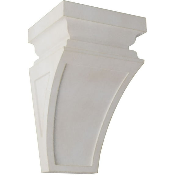 Ekena Millwork 5"W x 5 3/4"D x 10"H Medium Nevio Wood Vintage Decor Corbel, Chalk Dust White