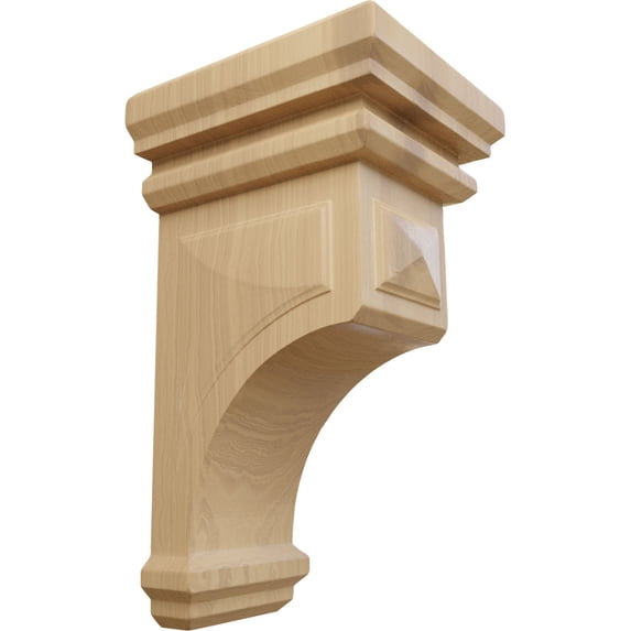 Ekena Millwork 5"W x 5 3/4"D x 10"H Medium Woodruff Wood Corbel, Cherry