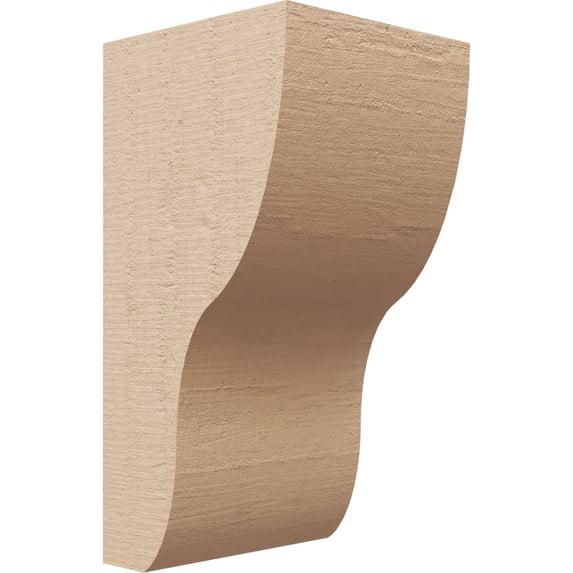 5"W x 5"D x 10"H Wide Greensboro Rough Cedar Woodgrain TimberThane Corbel, Primed Tan