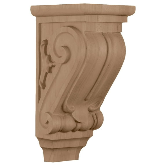 Ekena Millwork 5"W x 5"D x 10"H Small Classical Corbel, Cherry