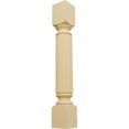 thumbnail image 1 of Ekena Millwork 5"W x 5"D x 35 1/2"H Raymond Reeded Cabinet Column (Top Block: 6", Bottom Block: 7"), Alder, 1 of 7