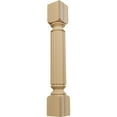 thumbnail image 1 of Ekena Millwork 5"W x 5"D x 35 1/2"H Raymond Reeded Cabinet Column (Top Block: 6", Bottom Block: 7"), Cherry, 1 of 7