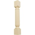 thumbnail image 1 of Ekena Millwork 5"W x 5"D x 35 1/2"H Raymond Reeded Cabinet Column (Top Block: 6", Bottom Block: 7"), Maple, 1 of 7