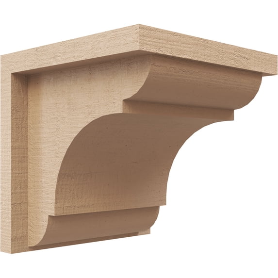5"W x 5"D x 5"H Wide Bryant Rough Cedar Woodgrain TimberThane Corbel, Primed Tan
