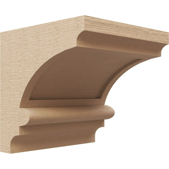 5"W x 5"D x 5"H Wide Diane Rough Cedar Woodgrain TimberThane Corbel, Primed Tan