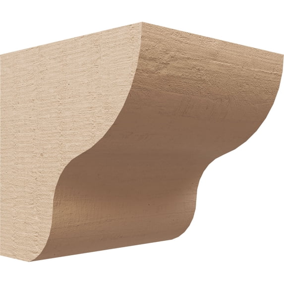 5"W x 5"D x 5"H Wide Greensboro Rough Cedar Woodgrain TimberThane Corbel, Primed Tan