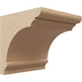 thumbnail image 1 of 5"W x 5"D x 5"H Wide Hughes Rough Cedar Woodgrain TimberThane Corbel, Primed Tan, 1 of 6