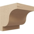 thumbnail image 1 of 5"W x 5"D x 5"H Wide Newport Rough Cedar Woodgrain TimberThane Corbel, Primed Tan, 1 of 6